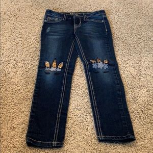 Unicorn knee skinny jeans